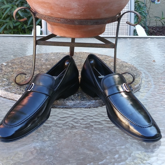 Salvatore Ferragamo Other - 💯 !!!!!SOLD!!!!!!   Salvatore Ferragamo Black Leather Rain Lux Slip  Ons